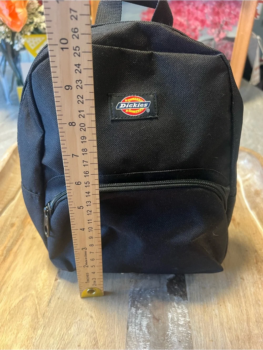 Dickies Black Small Front-Zip Backpack
